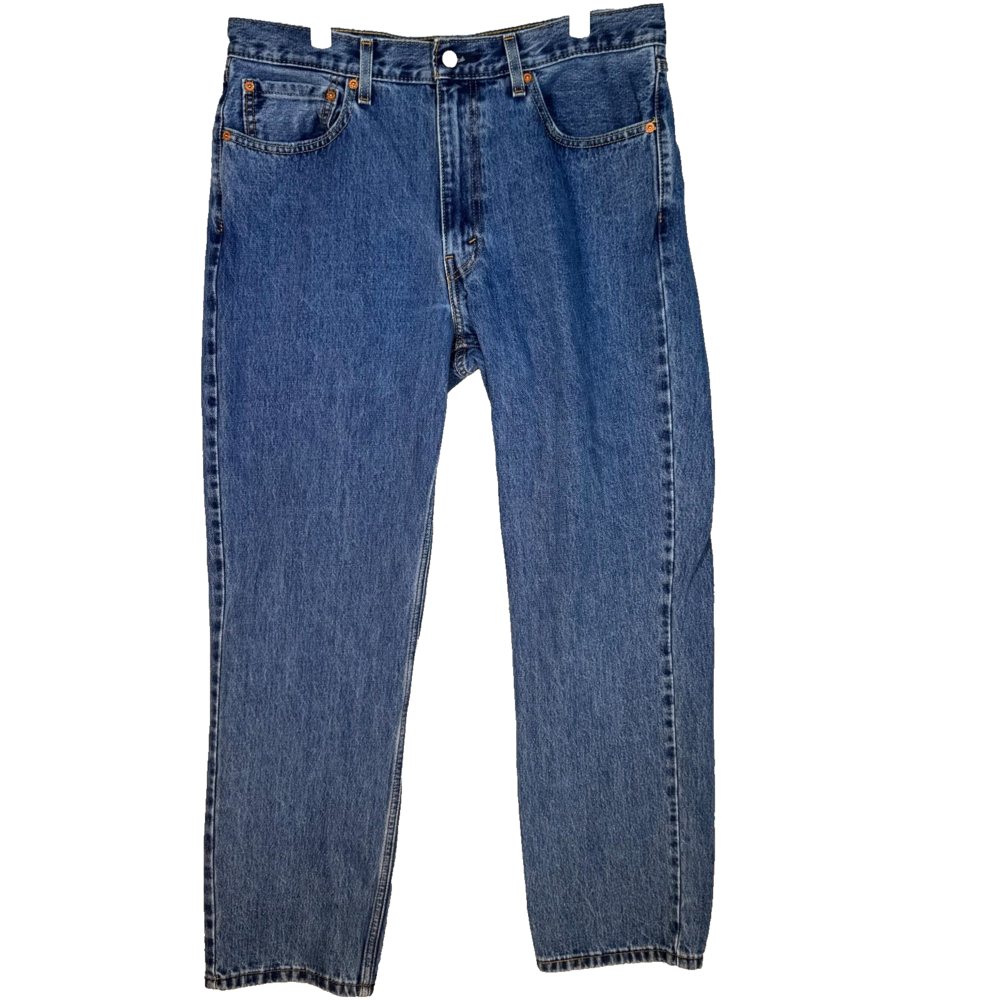 Levi’s 550 Jeans Men’s 36x32 Blue Denim Relaxed Fit Tapered Leg Mid Rise Zip Fly